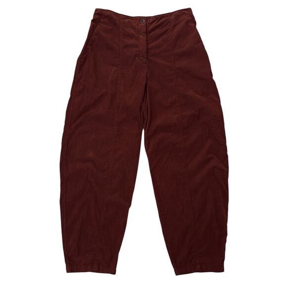 Oska Barrel Wide Leg Trouser Corduroy Pants Women’s Size 2 (US 8 10) Red Orange - Picture 1 of 12